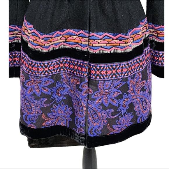 Anthropologie Plenty Tracy Reese Loma Stitched Embroidered Wool Blend‎ Coat 6 - Picture 11 of 16